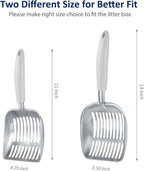 WePet Cat Litter Scoop, Aluminum Alloy Sifter, Kitty Metal Scooper, Deep Shovel - Image 3