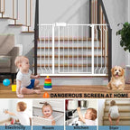 Narrow Baby Gate 24 to 29 Inch Wide Pet Gate Pressure Mounted No Drill Safety - Image 8