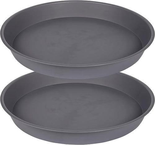 2 Pack of 14 inch Plant Saucer, Heavy Duty Round Plastic Plant Water Tray by Bleuhome
