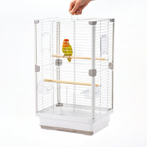 24" Portable Double-Layer Bird Cage, Travel Parrot Carrier by JONS%CE%9BNTY