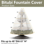 Bitubi Fountain Cover（48"x61"） 600D Oxford Cloth Garden Fountain Statue - Image 2