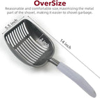 Cat Litter Scoop, Kitty Metal Scooper, Aluminum Alloy Sifter, Kitten Pooper - Image 2