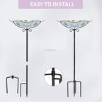 MUMTOP Glass Bird Bath, Garden Outdoor Birdbaths Birdfeeder - Image 7