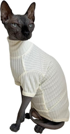 Sphynx Cats Shirt Cat Turtleneck Cotton Sweater Pullover Kitten T-Shirts by Kitipcoo