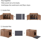 unipaws Cat Litter Box Enclosure Furniture, Hidden Litter Box Cover Washroom - Image 7
