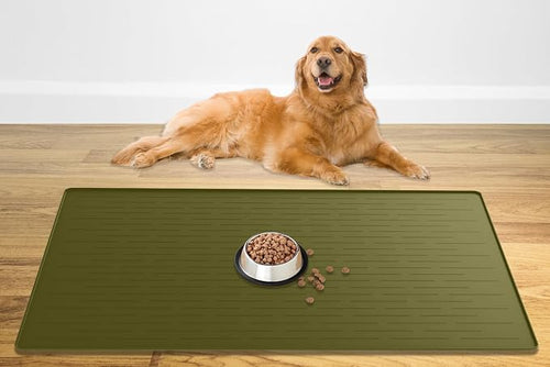 48" x 32" Largest Pet Food Mat, XXXL Silicone Dog Mats by WelcometoULTIBE