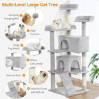 56-Inch Multi-Level Cat Tree Tower - Image 7