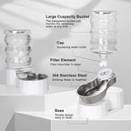 RIZZARI Automatic Gravity Pet Dispenser: 6.5L Large Capacity -No Power Needed - Image 3