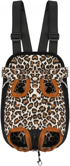 Pet Dog Puppy Cat Carrier Five Holes Backpack Double Shoulder Straps Canvas by MOJUN