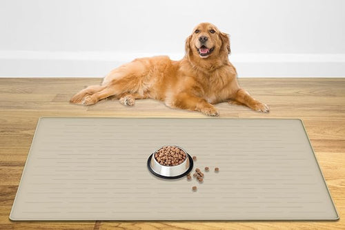 48" x 32" XXXL Largest Pet Food Mat, Silicone Dog Mats by WelcometoULTIBE