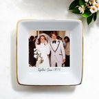 Custom Photo Ring Dish, Personalized Picture Trinket Tray, Wedding Anniversary - Image 4