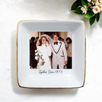 Custom Photo Ring Dish, Personalized Polaroid Picture Trinket Tray, Wedding - Image 2