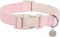 DOGWONG Cotton Pink Dog Collar Adjustable Soft Natural Fabric Pet Cute Wedding by DOGWONG