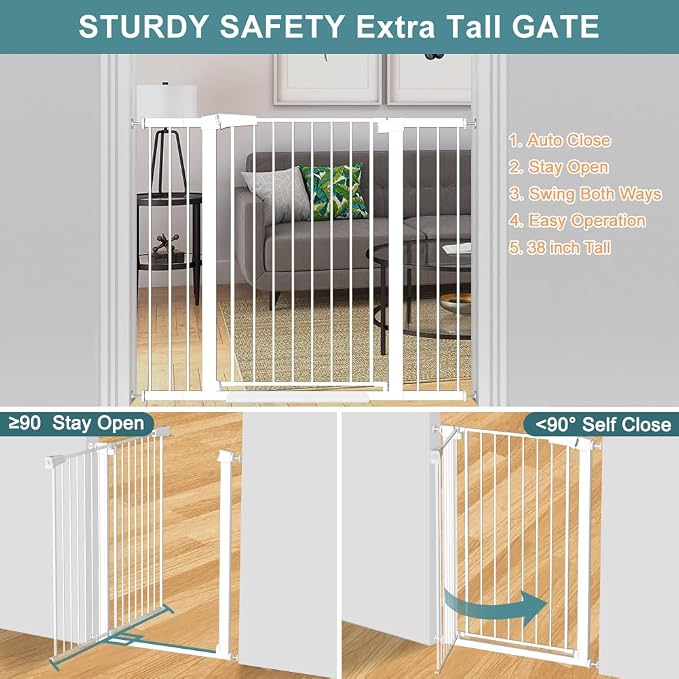 Fairy Baby Narrow Baby Gate 26.8 Inch to 29.5 Inch Wide - Image 7