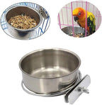 PINVNBY Parrot Feeding Cups Birds Food Dish Stainless Steel Parrot Feeders - Image 7
