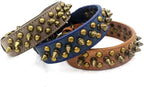 Spiked Dog Collar Soft Pu Leather Mushrooms Rivet Spike Studded Puppy - Image 4