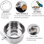PINVNBY Parrot Feeding Cups Birds Food Dish Stainless Steel Parrot Feeders - Image 5