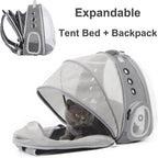 Back Expandable Cat Backpack Carrier, Fit up to 12 lbs, Space Capsule Bubble - Image 3
