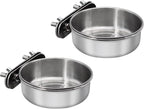 2 Pcs Small Bird Feeding Dish Cups, Parrot Food Bowl Cage by DVHEY