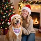 Mama's Favorite Child White Dog Bandana, Funny Photo Prop Pet Scarf Accessories - Image 5