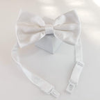 KOOLMOX Dog Bow Tie, Adjustable White Dog Collar Tie - Image 7