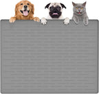 Largest Dog Food Mat, 39.5"x29.5" Silicone Dog and Cat Mat by Goldleaf