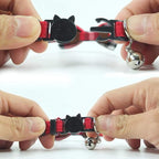 Cat Collar Breakaway with Bell and Bow Tie, Plaid Design Adjustable Safety - Image 4