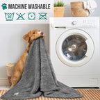 PetAmi Dog Blanket for Small Dogs Grey, Fluffy Soft Puppy Blanket, Sherpa - Image 6