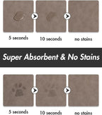 Absorbent Dog Food Mat-Dog Mat for Food and Water Bowl, Quick Dry Pet Food Mat - Image 2