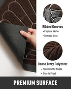 tchdio Door Mat Outdoor Indoor Entrance Doormat-Semicircular Durable Rubber Non - Image 4