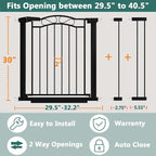 Fairy Baby 29.5"-40.5" Extra Wide Baby Gate, Pressure Mount Long Dog Gates - Image 2