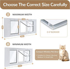 Cat Door for Window, Fits 31"-36" Width Windows, Quick-Fit Pet Door Window - Image 2