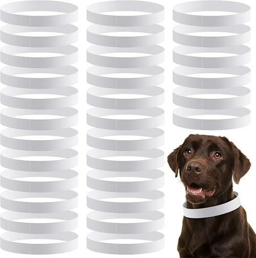 500 Count 20inch Adjustable Paper Dog Collars by Clysee