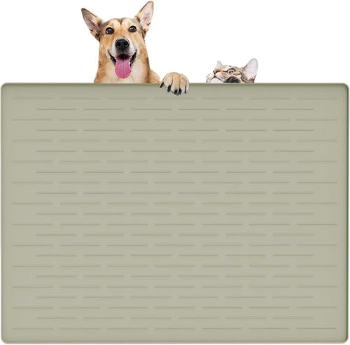 32" x 24" Large Pet Food Mat, Silicone Dog Mats by WelcometoULTIBE