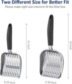 WePet Cat Litter Scoop, Aluminum Alloy Sifter, Kitty Metal Scooper, Deep Shovel - Image 2