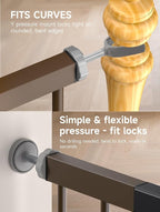 Baby Gate for Stairs, Stairs and Doorways Child Gate Pressure Mounted Safety - Image 3
