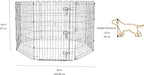 Amazon Basics Foldable Metal Exercise Dog Playpen, Indoor/Outdoor, Single Door - Image 2