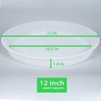 2 Pack of 12 inch Plant Saucer, 1.7" Depth Tray, Large Deep Garden Plastic - Image 2