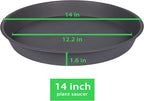 2 Pack of 14 inch Plant Saucer, Heavy Duty Round Plastic Plant Water Tray - Image 2