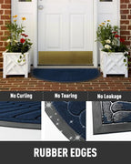 tchdio Semicircular Durable Rubber Doormat- Non Slip Front Door Mat - Image 4