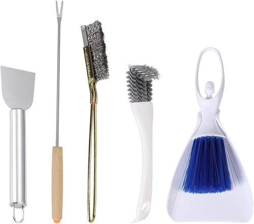 5 PCE Set Bird Cage Cleaner Stainless Steel Poop Remover Bird Cage Accessories by Unknown