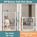 Fairy Baby 38" Extra Tall Baby Gate, 48.9"-54.3" Extra Wide Large Pet Gate - Image 3