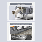 Stainless Steel Cat Litter Box, Open Top High-Sided Metal Litter Box - Image 4