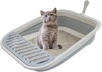 Collapsible Kitten Litter Box, 17.7 x 13.4 x 5 inch Open Cat Potty Pan by chuyouan