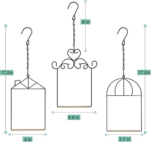 3PK Metal Frame Hummingbird Swings and Perches - Image 2