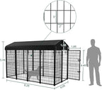 Dog Kennel Outside with Roof, Heavty Duty Welded Dog Crate Playpen with - Image 2