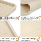 Ptlom Silicone Pet Placemat for Dog and Cat, Waterproof Anti-Slip Pet Feeding - Image 4