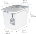 IRIS USA Cat Litter Box, Large Cat Box Enclosure, Top Entry - Image 2