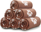 Comsmart Dog Blankets for Small Dogs, 6 Pack Puppy Blanket Cute Paw Print Pet by Comsmart