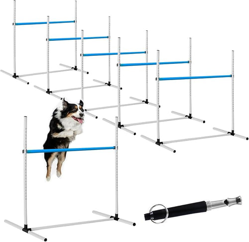 6 Pcs Dog Agility Training Equipments Dog Agility Jumps Hurdles Adjustable by Halloscume
